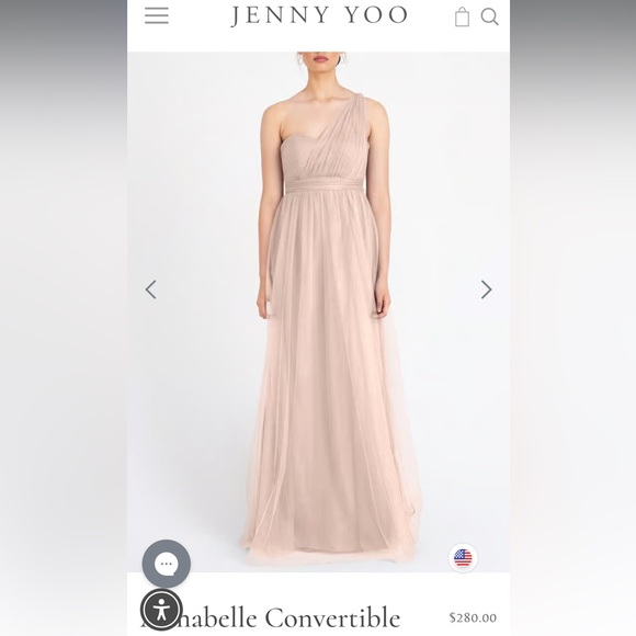 Jenny Yoo Annabelle Convertable Gown Soft Blush 0 - Picture 1 of 7